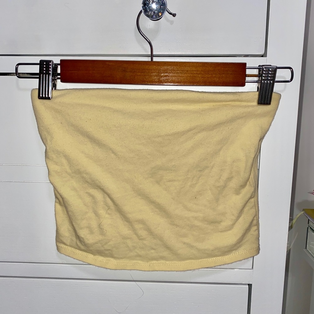 TILLYS pale yellow tube top